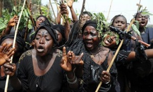 A women's protest march in Jos (Photo: Pius Utomi Ekpei/AFP/Getty Images)