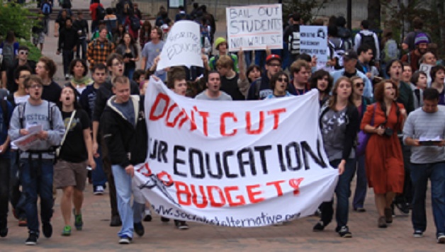 Over 100 Protestors Rally to Defend Public Education at WWU