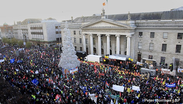 Ireland: Over 100,000 Protest Against Austerity Cuts — Start a Campaign of Industrial Action with a One Day General Strike!