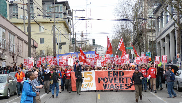 March For $15 On March 15th In Seattle: 750 People Rally To Raise The Minimum Wage