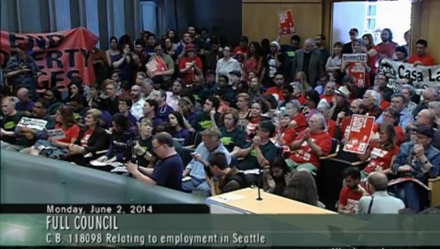 Video: Seattle City Council Minimum Wage Debate and Vote (June 2, 2014)