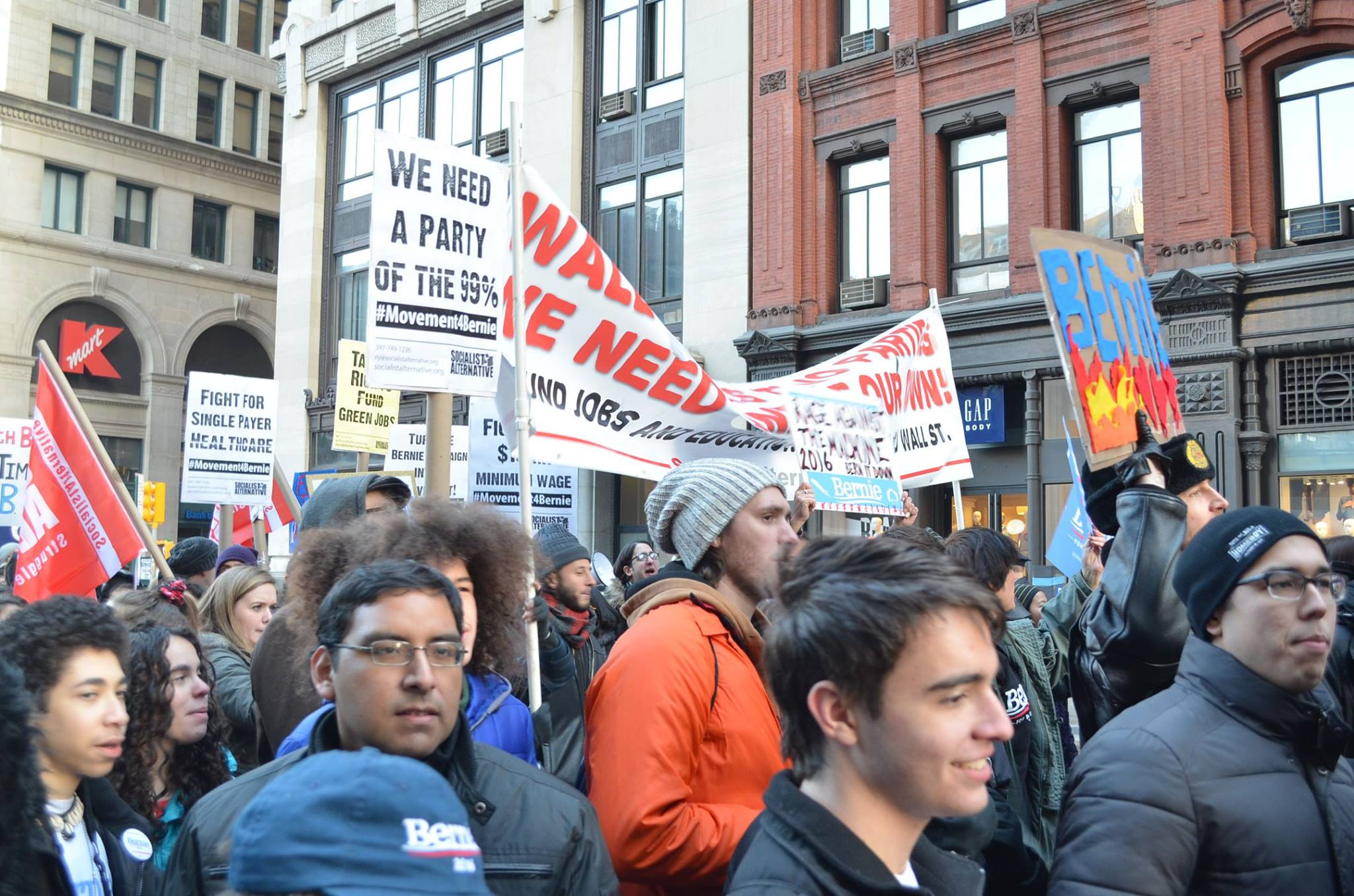 #March4Bernie in New York City