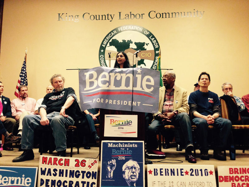 Labor for Bernie: Seattle Working Class Rallies for Sanders