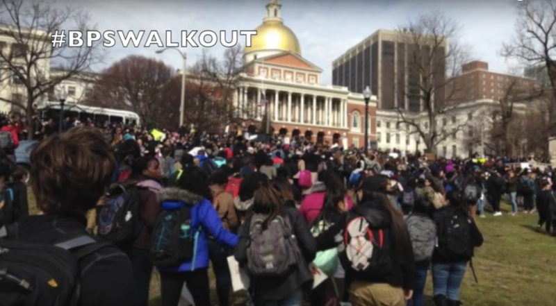 Boston Public Schools Student Walk Out and Protest #BPSWALKOUT Photo Credit: youtube.com