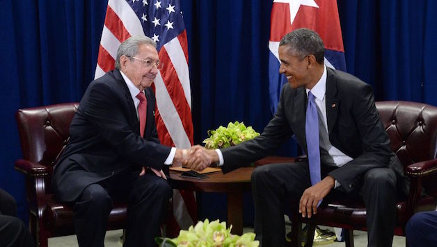 U.S. President Barack Obama Meets With President Raul Castro Of Cuba
