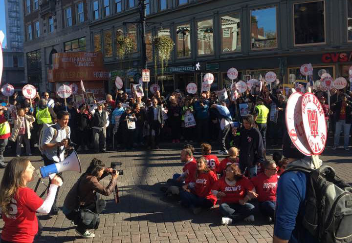 Harvard Dining-Hall Workers Wage Historic Strike