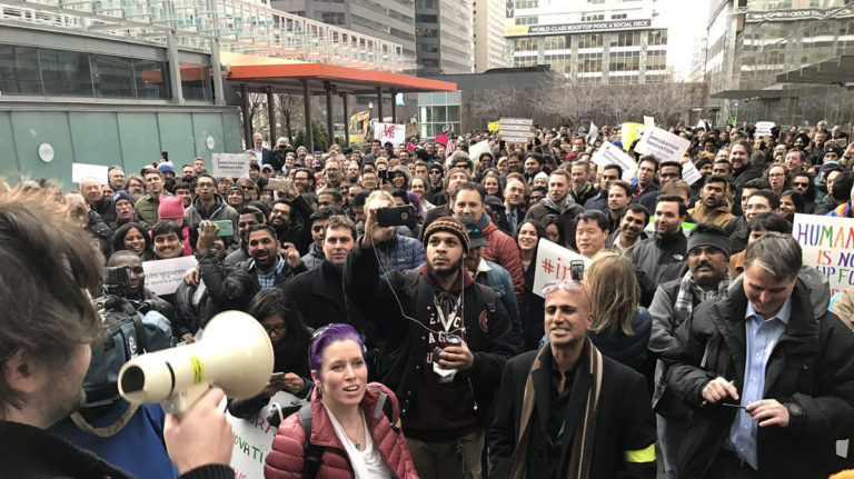 Philly Comcast Workers Walk Out Against Trump’s Travel Ban