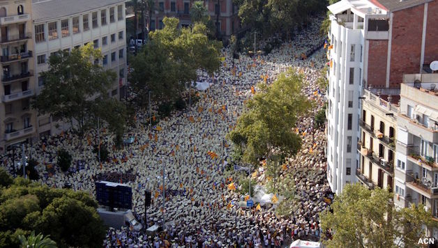 Catalonia: One Million Demonstrate in Barcelona for Self-Determination Referendum