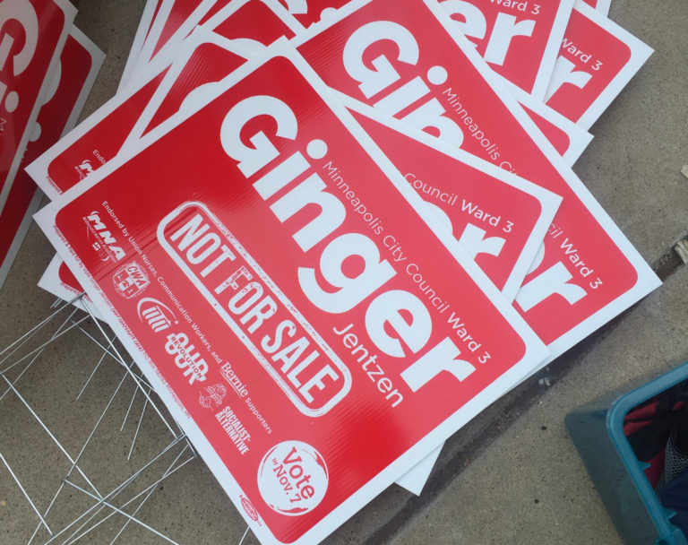 Vote Ginger Jentzen! “The Candidate Who’s Not for Sale” Minneapolis Ward 3