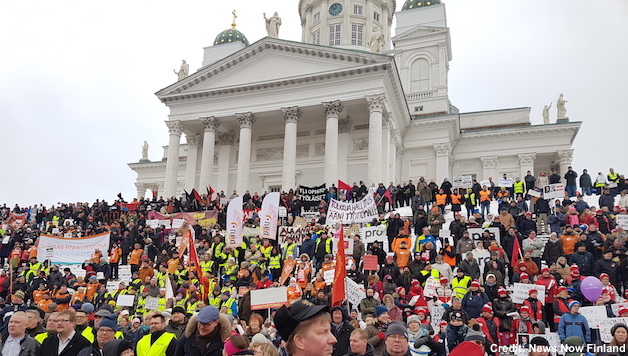 Big Political Strike Against Finnish Government’s Attack on Unemployed
