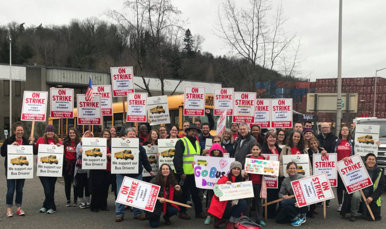 Support Seattle School Bus Drivers on Strike for Health Care!