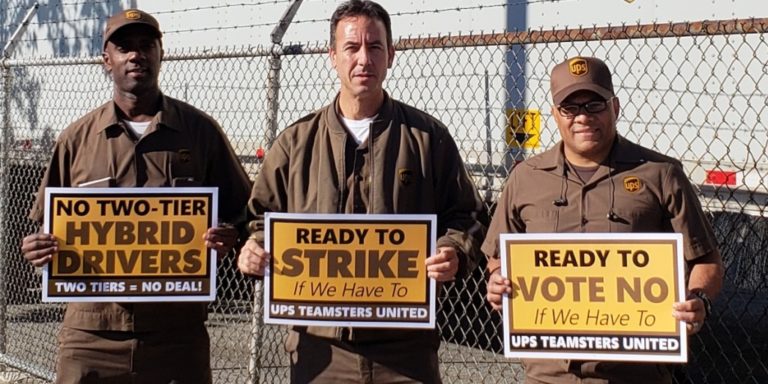 Estados Unidos: Camioneros y transportistas se preparan para luchar contra UPS