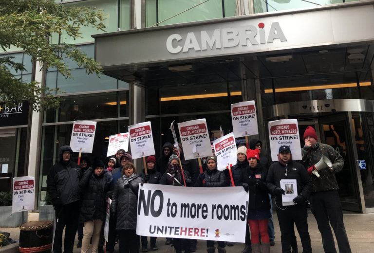 Chicago Strike Continues at One Hotel, As Strike Fever Spreads