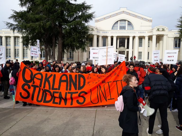 Oakland Students Walkout In Support of OEA Union Teachers