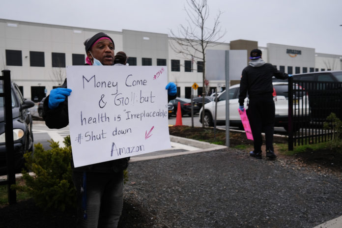 Amazon Workers At Staten Island Warehouse Strike Over Coronavirus Protection
