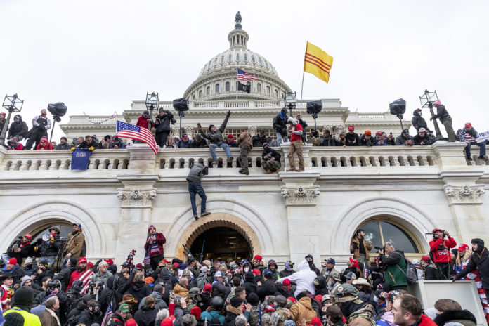 Protesters seen all over Capitol building where pro-Trump