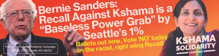 Bernie Sanders Endorses the Kshama Solidarity Campaign