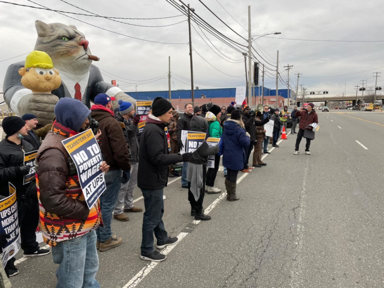 UPS Workers Rally to Fight Pay Cuts for Part-Time Workers