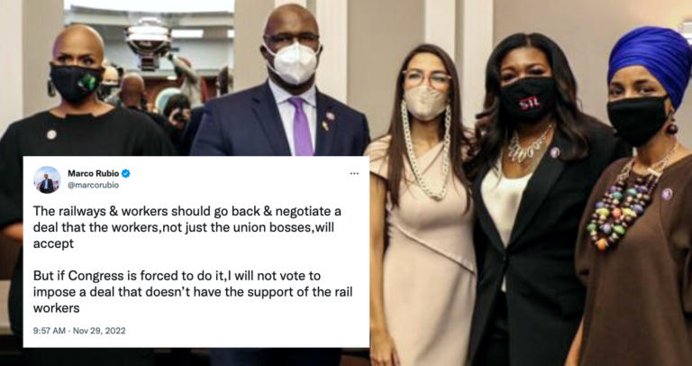 Squad Sells Out Rail Workers, GOP Hacks Cash In On Dem Betrayal
